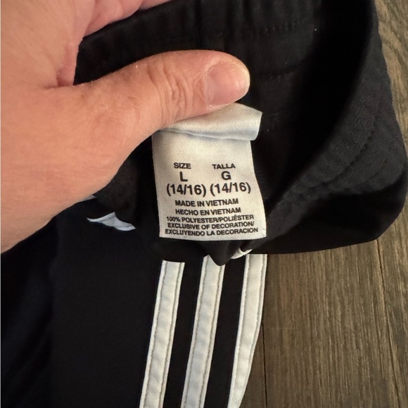 Adidas Kids Black Track Pants size 14/16 - Picture 5 of 5
